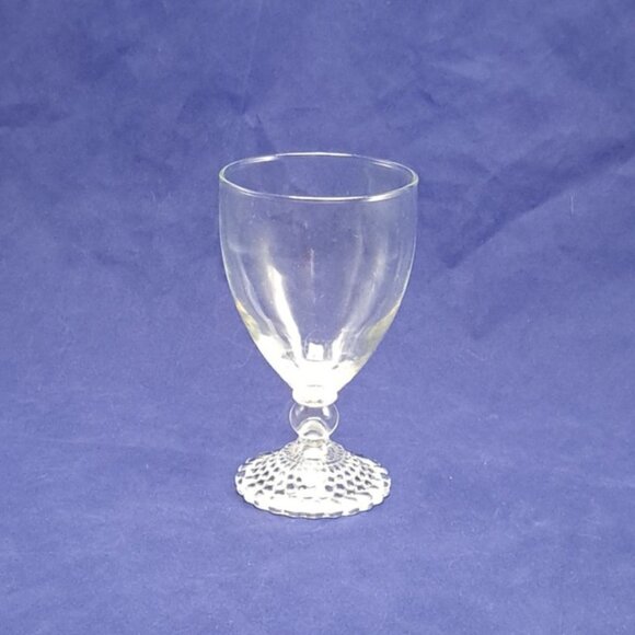 Anchor Hocking Vintage Bubble Foot Clear Glass Water Goblet With Elegant Design - Picture 2 of 9